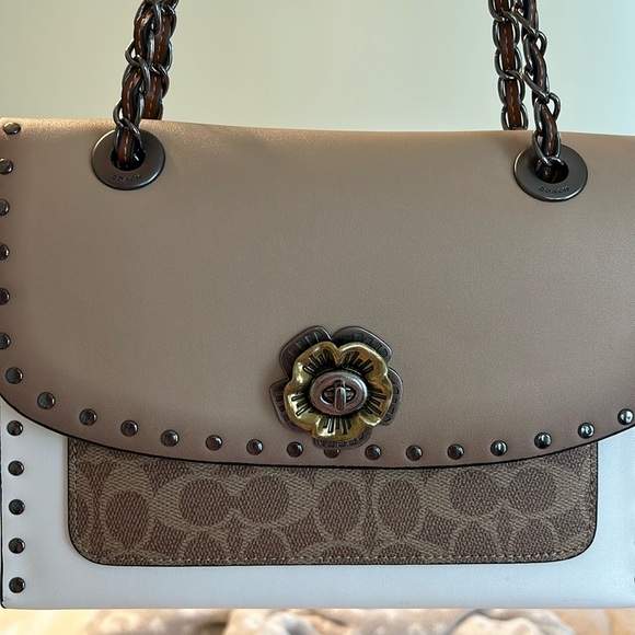 Coach Parker with Rivets Snakeskin - Picture 4 of 8